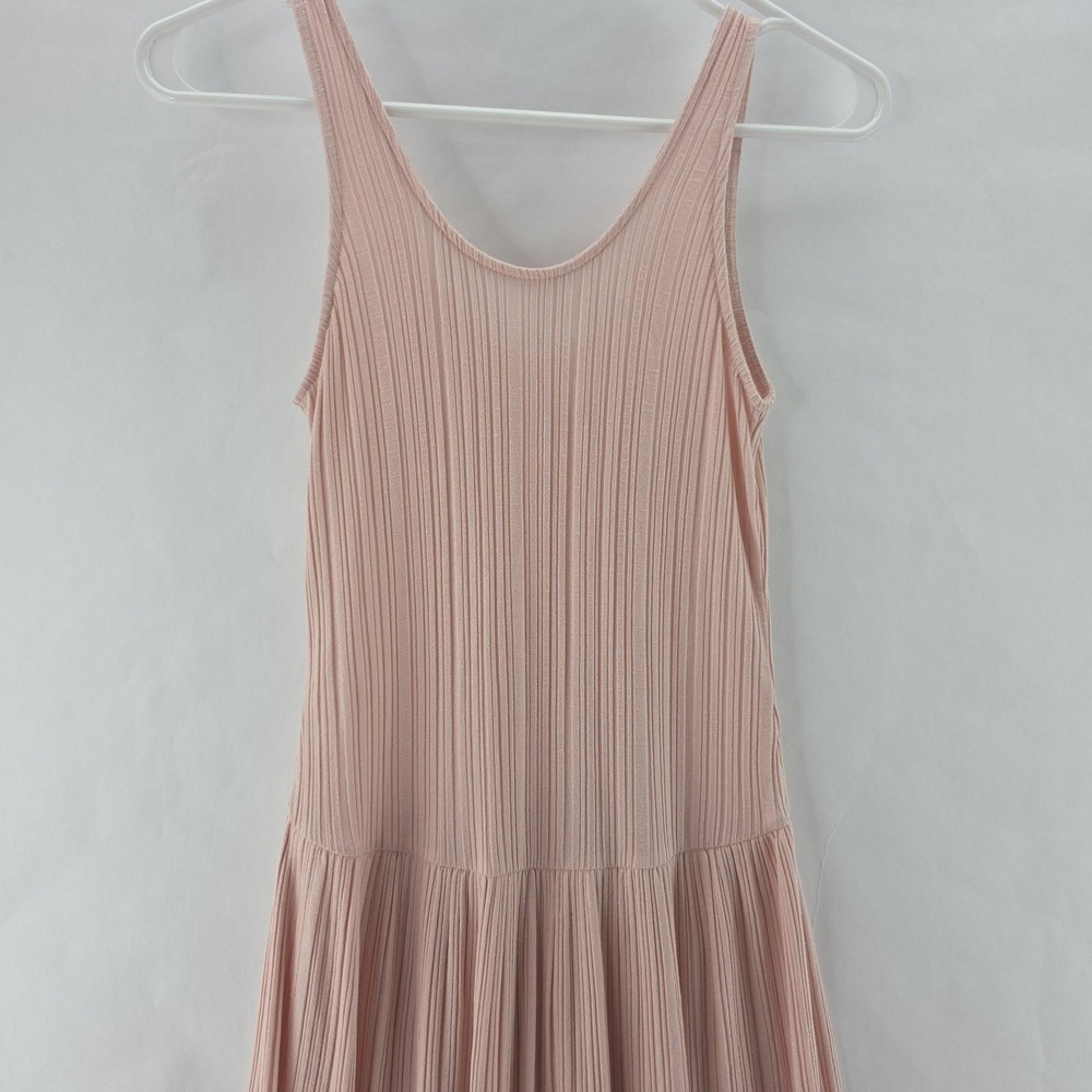 Everlane Dress Womens XS Pink Fairy Coastal Summer Tank Maxi Ribbed Pullover - Picture 10 of 11